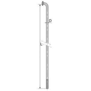 RADIO 2.0 x 252 mm. INOX
