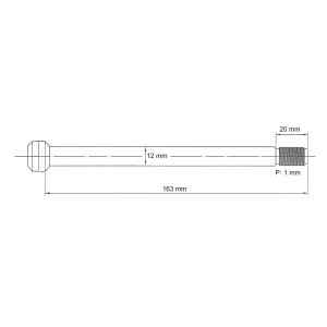 EJE PASANTE 12mm M12x1.00mm...
